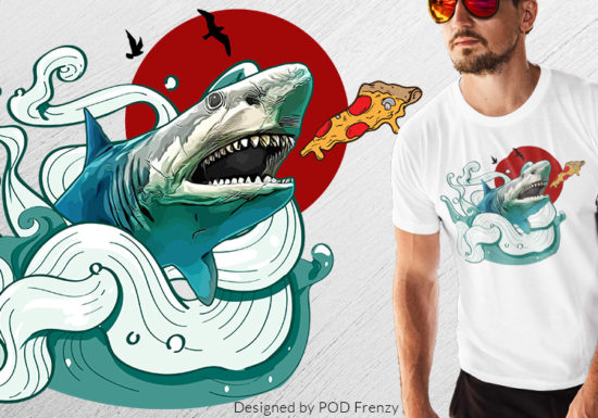 Shark Pizza Summer Design
