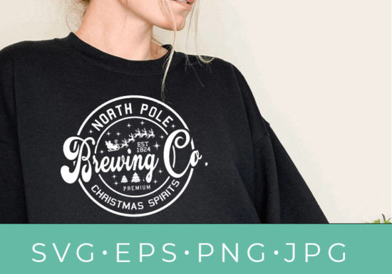 Brewing Co North Pole Christmas T-shirt & Crafting SVG Design